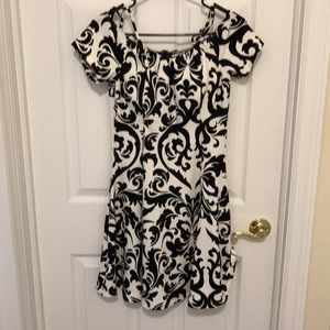 Black and a White Dress